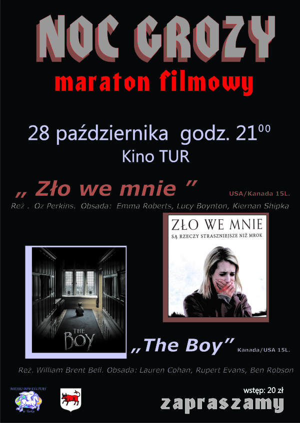 plakat  Noc Grozy