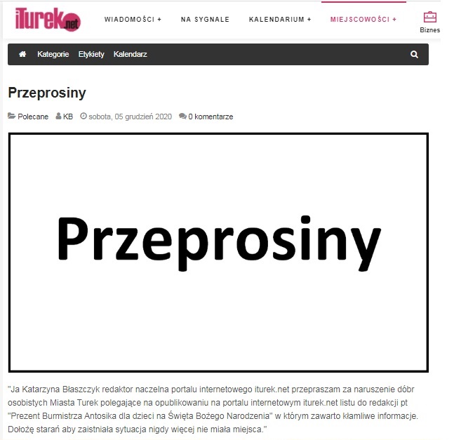 przeprosiny