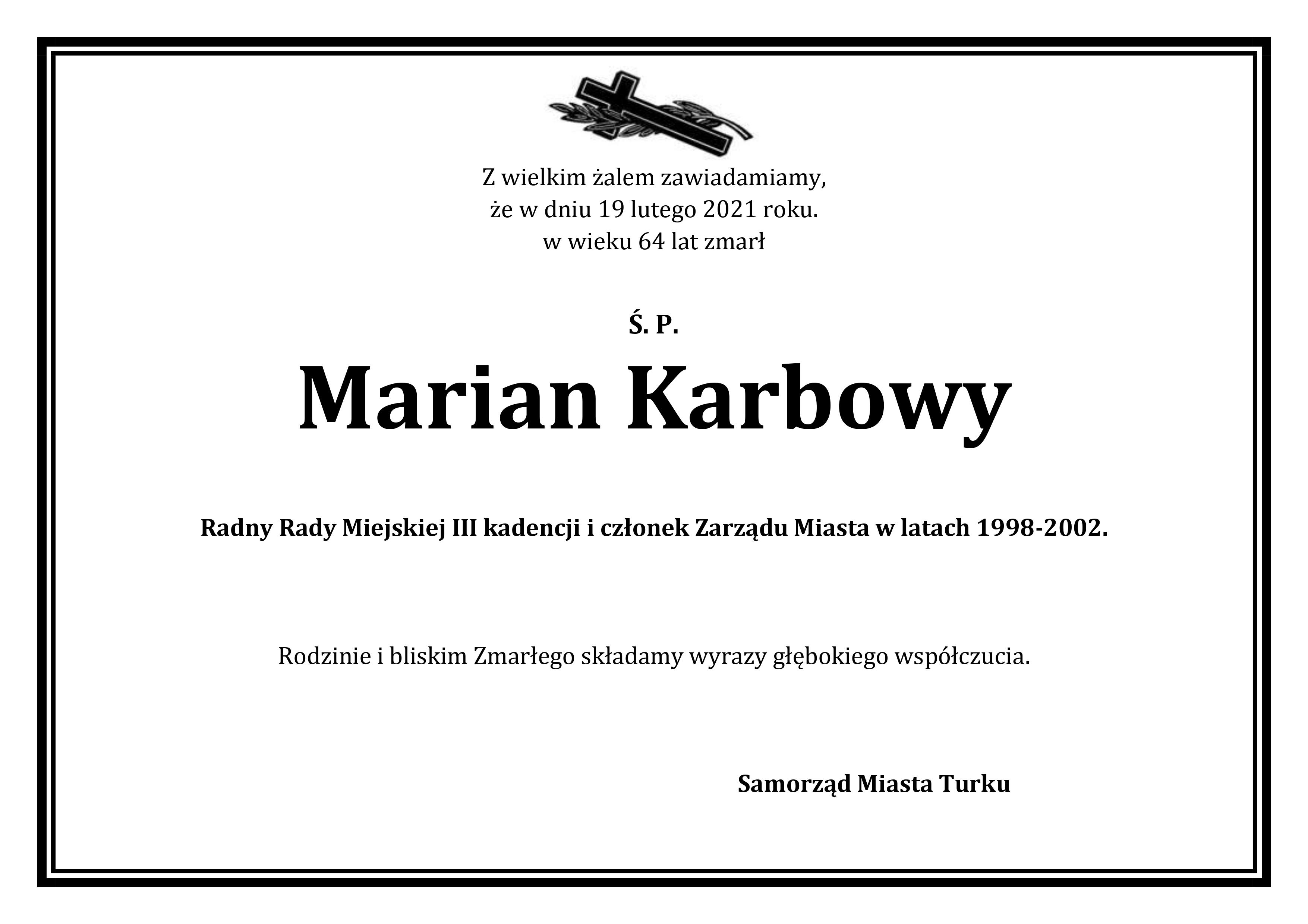 nekrolog Karbowy