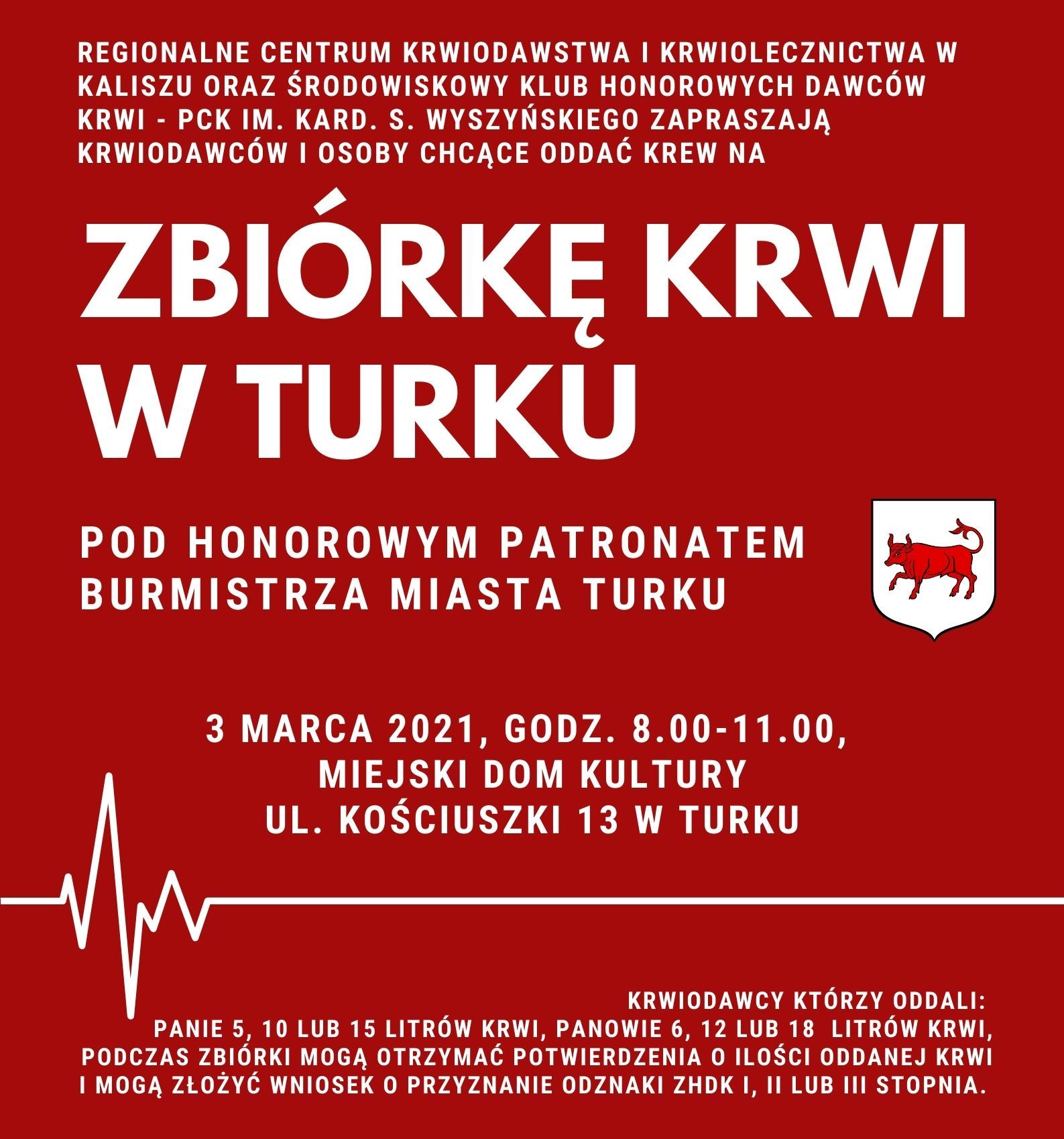 Czerwony, Biały i Szary Serce Rytm Świat Światowy Dzień Krwiodawcy Plakat