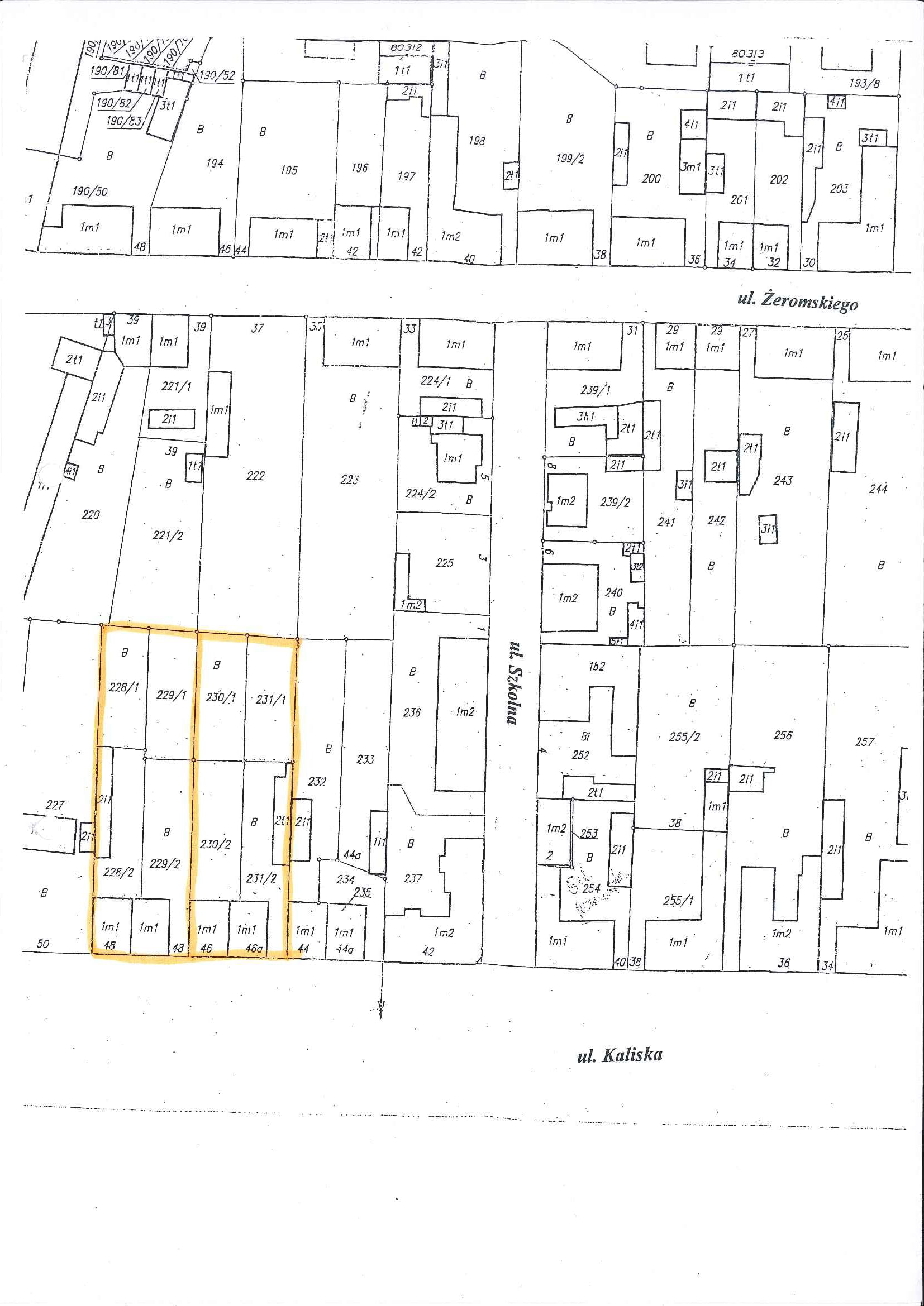 mapa Kaliska 46 i 48 1