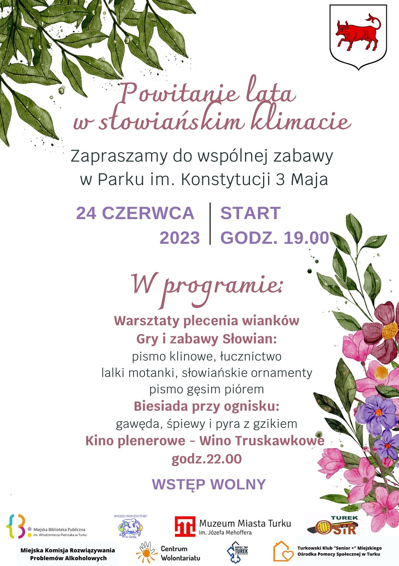 plakat na festyn z programem wydarzenia