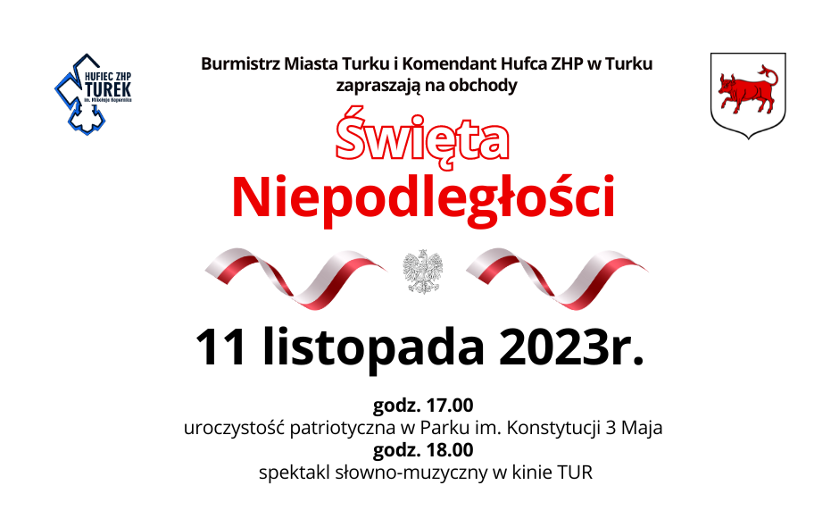 Zaproszenie na Narodowe Święto Niepodległości 11 listopada 2023