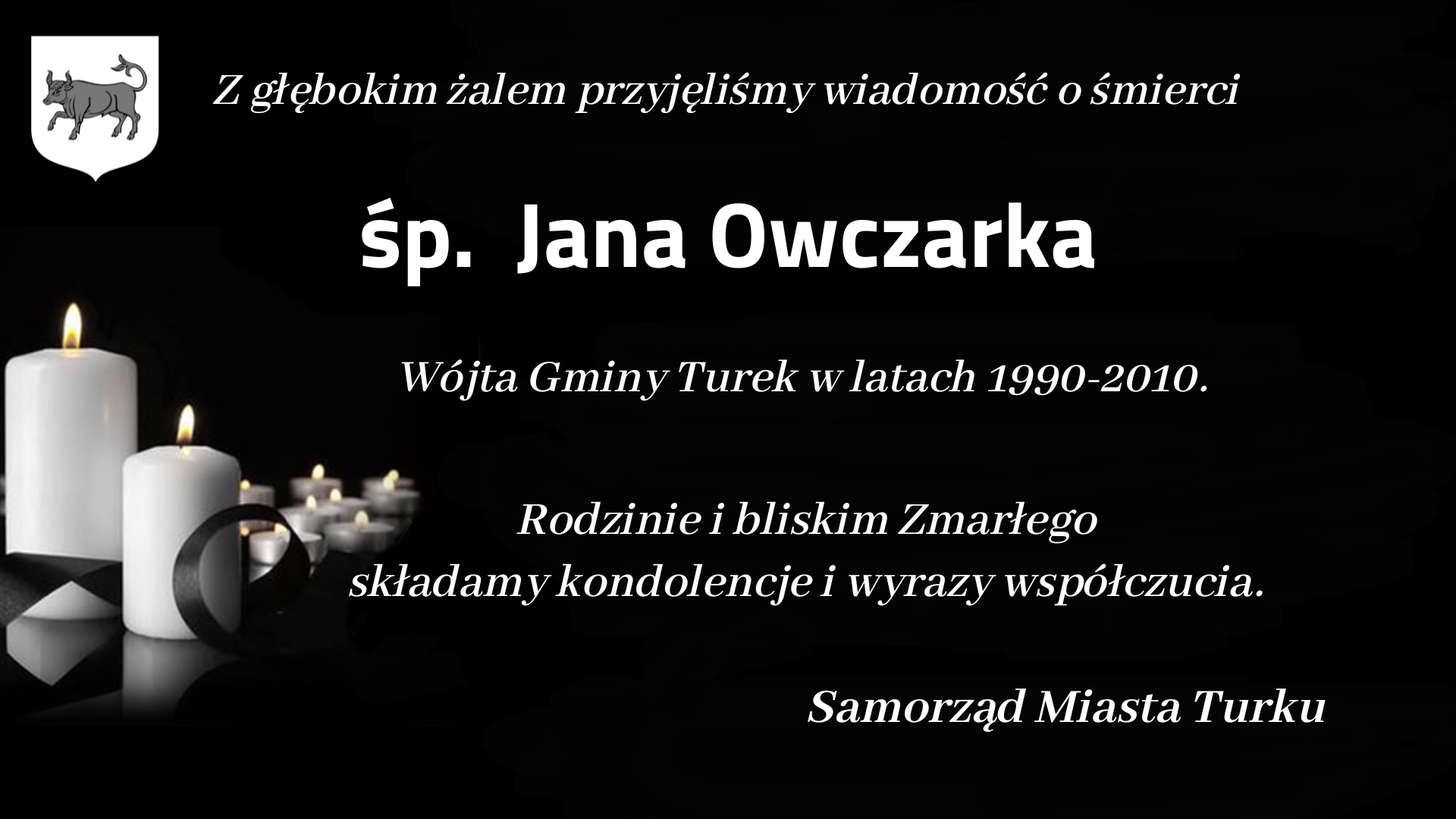 Kondolencje dla rodziny wójta Jana Owczarka