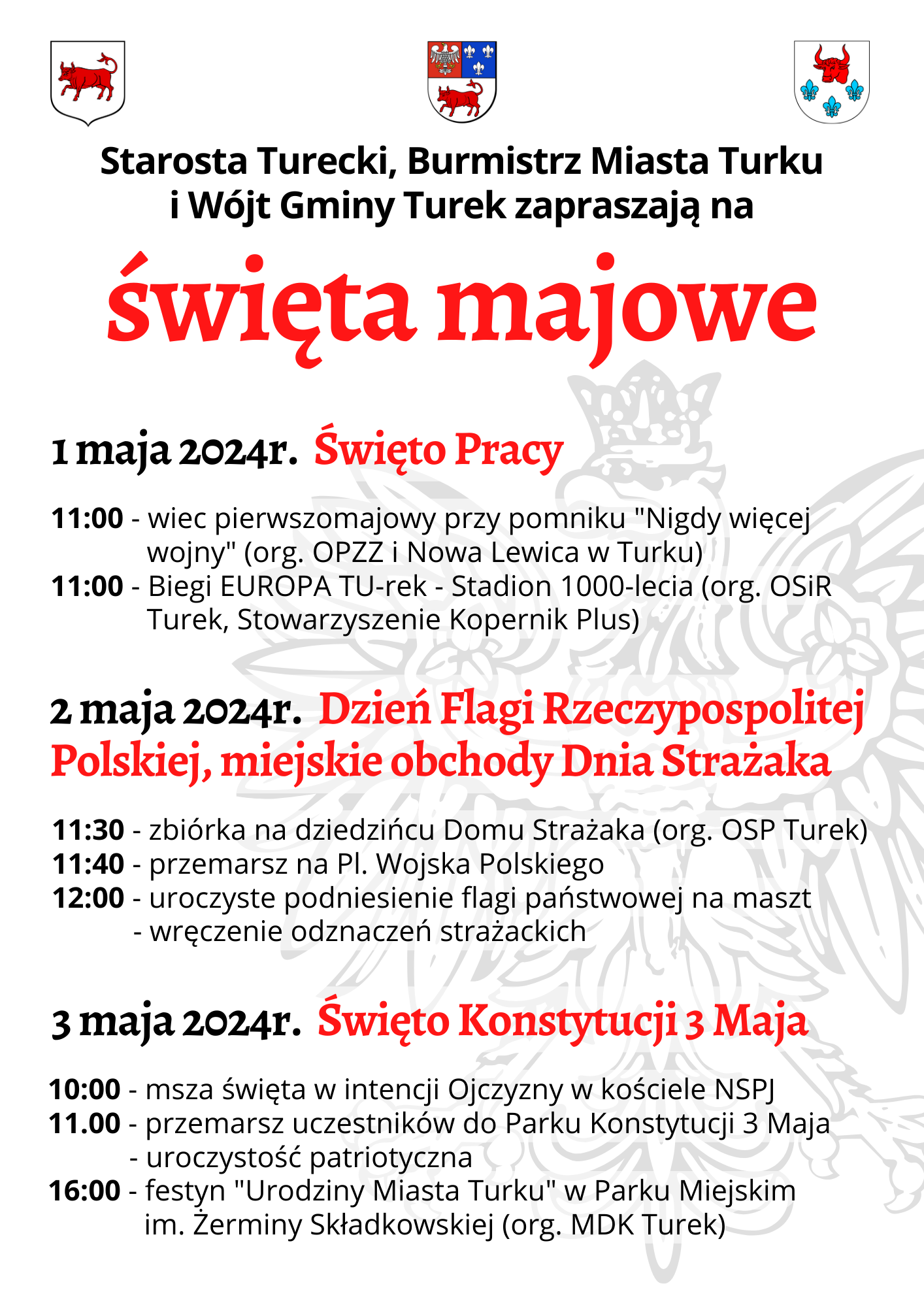 Zapraszamy do udziału w świętach majowych