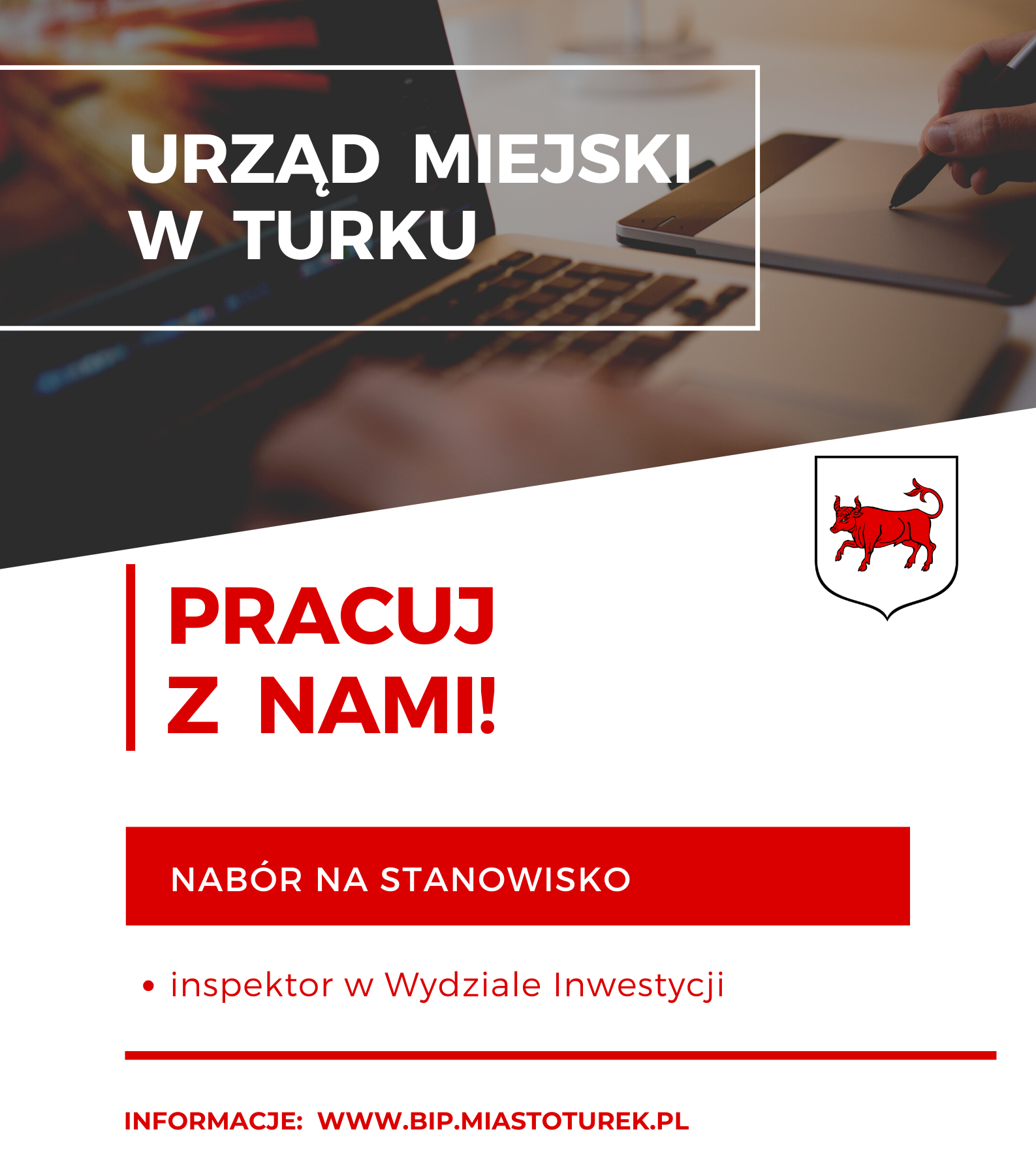 Urząd Miejski w Turku poszukuje pracownika