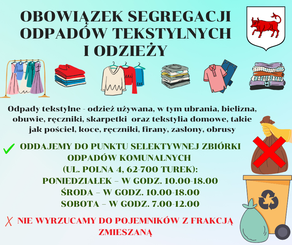 Segregacja odpadów tekstylnych i odzieży