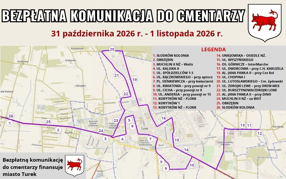 Komunikacja mapa z legendą