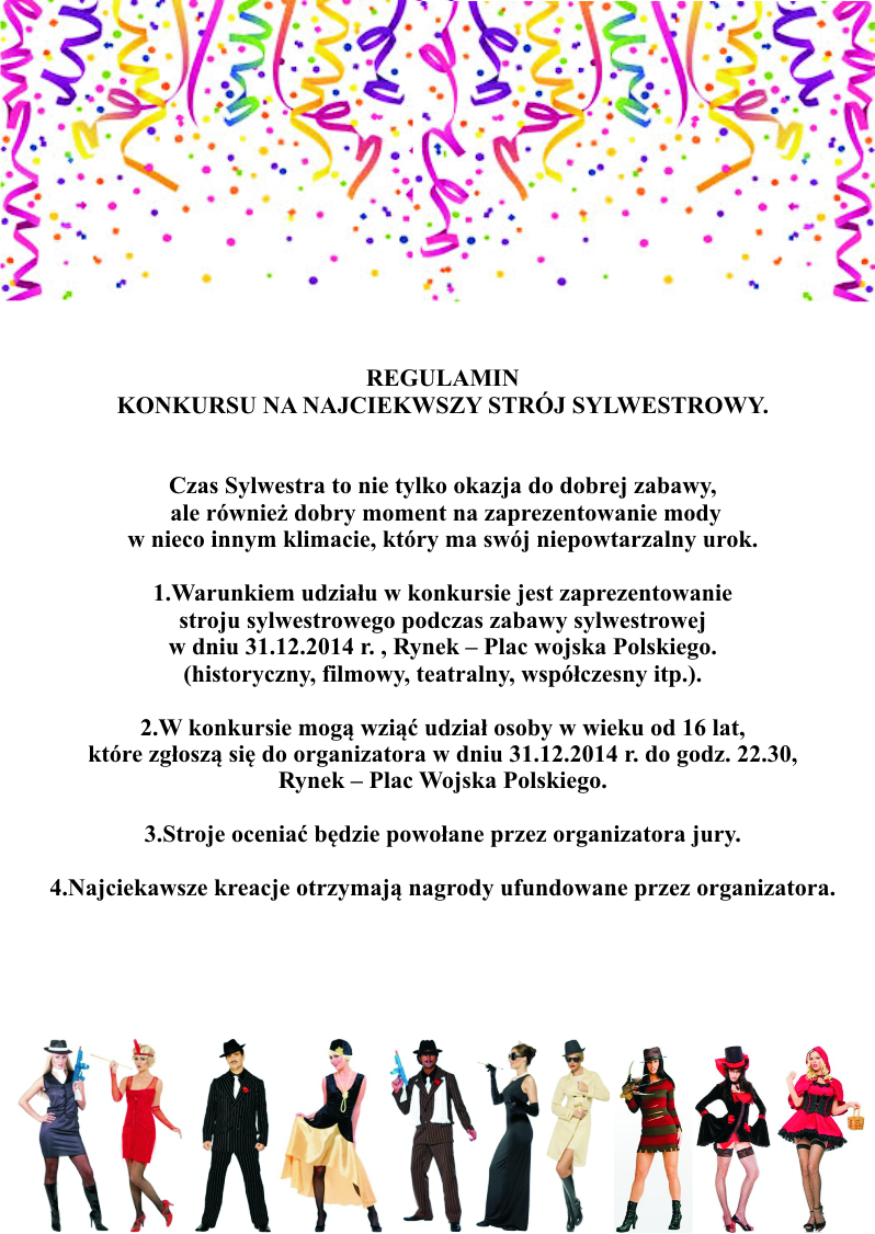 sylwester regulamin